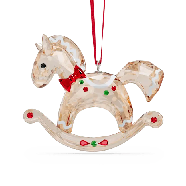 Swarovski Holiday Cheers Gingerbread Rocking Horse Ornament