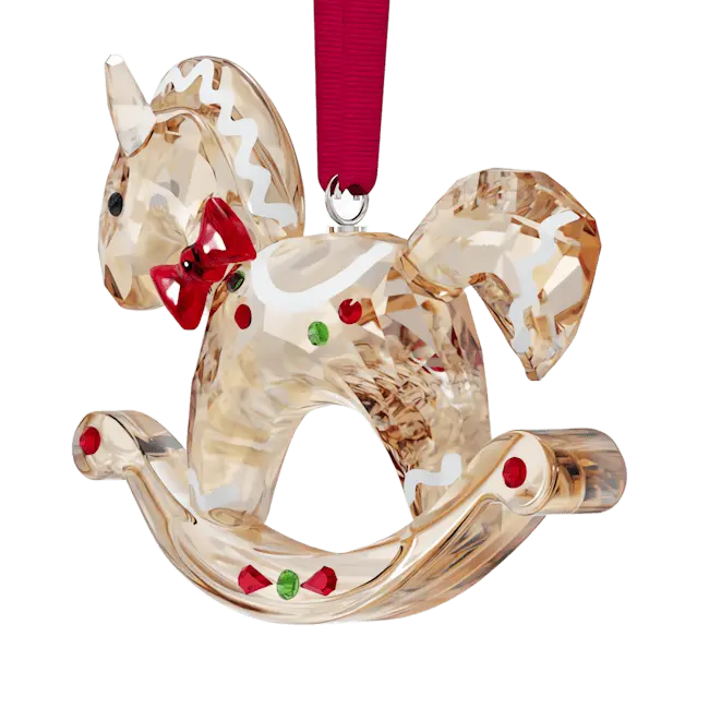 Swarovski Holiday Cheers Gingerbread Rocking Horse Ornament