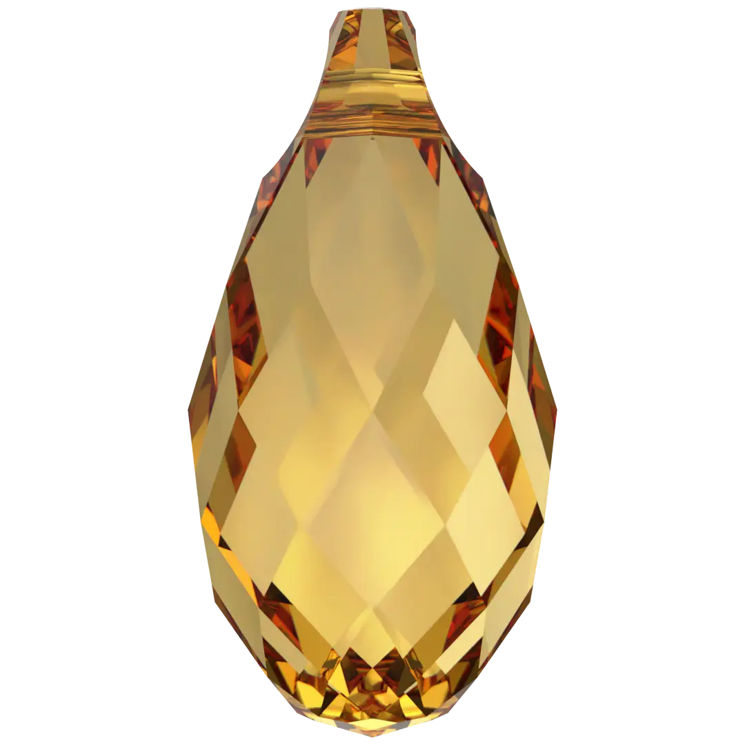 Swarovski Pendants Briolette (6010) Golden Topaz