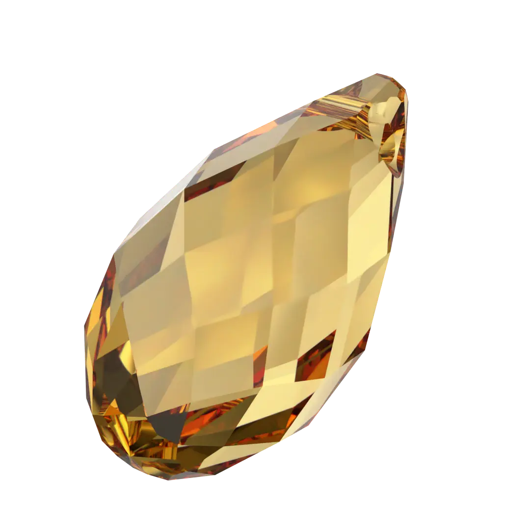 Swarovski Pendants Briolette (6010) Golden Topaz