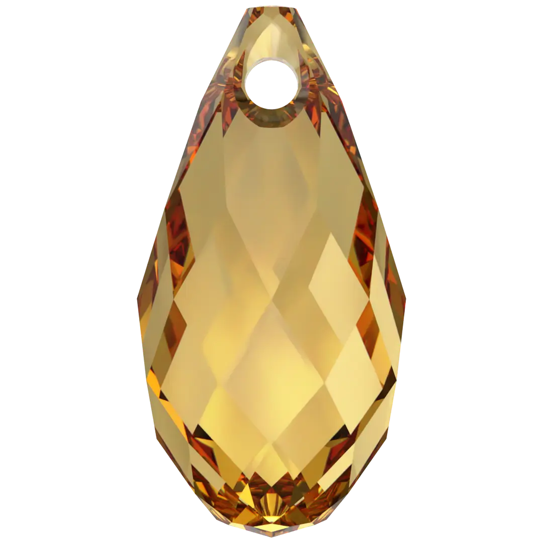 Swarovski Pendants Briolette (6010) Golden Topaz