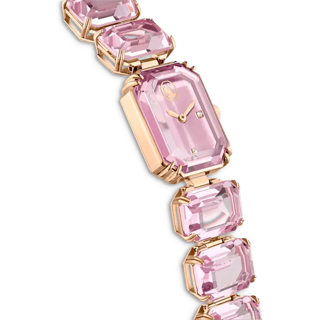 Swarovski Millenia Watch Octagon Cut Bracelet Pink Stainless Steel