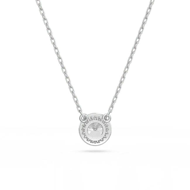 Swarovski Una Angelic Pendant Round Cut Pave White Rhodium Plated