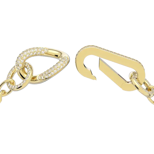 Swarovski Dextera Bracelet Pavé Mixed Links White Gold-Tone Plated