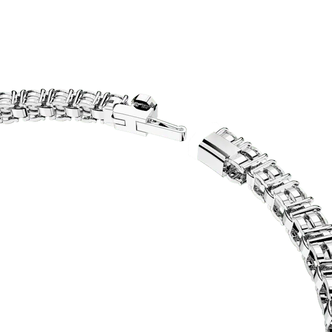 Swarovski Matrix Tennis Bracelet Round Cut White Rhodium Plated