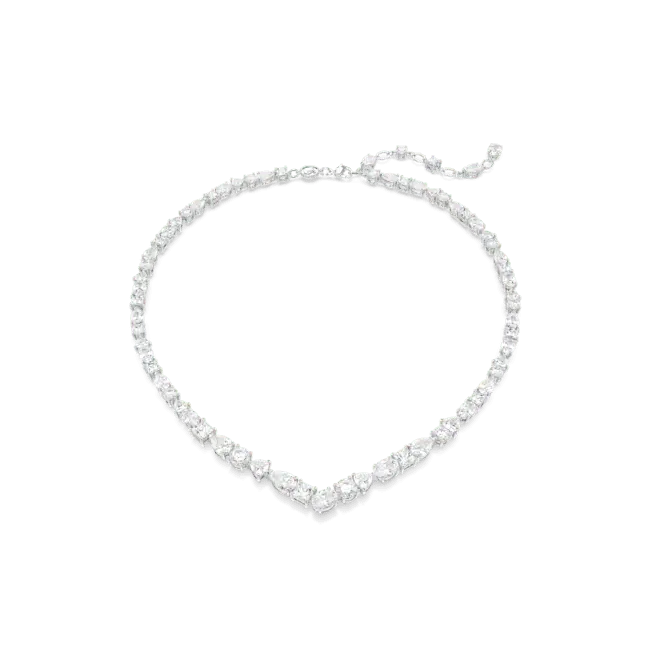 Swarovski Mesmera Necklace Mixed Cuts White Rhodium Plated