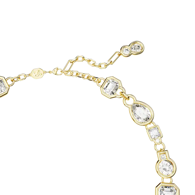 Swarovski Dextera Necklace Mixed Cuts White Gold-Tone Plated