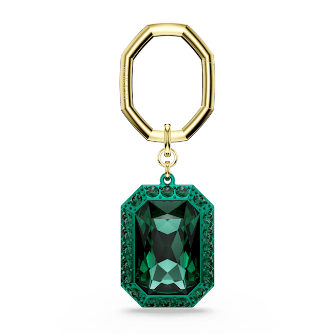 Swarovski Key Ring Octagon Cut Green