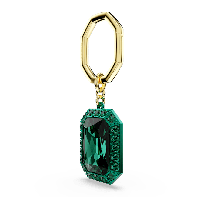 Swarovski Key Ring Octagon Cut Green