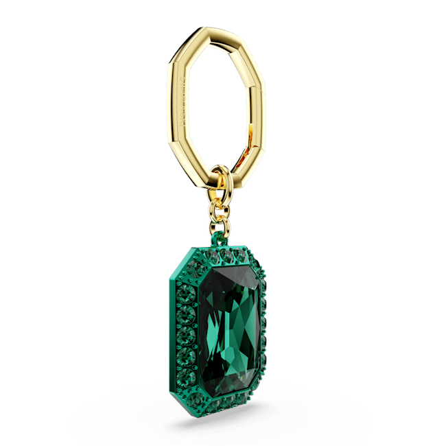 Swarovski Key Ring Octagon Cut Green