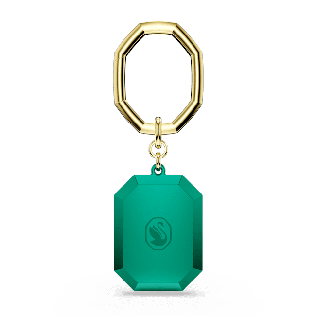 Swarovski Key Ring Octagon Cut Green