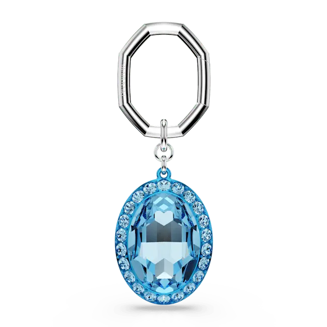 Swarovski Key Ring Oval Cut Blue