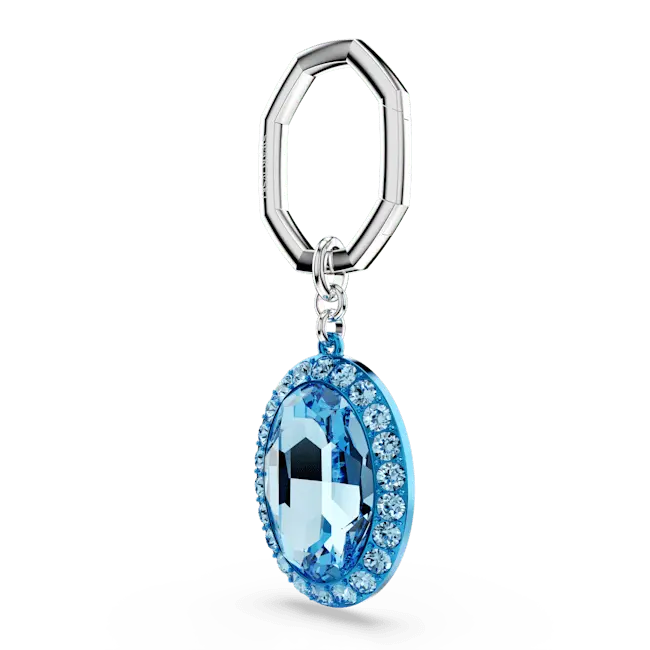 Swarovski Key Ring Oval Cut Blue