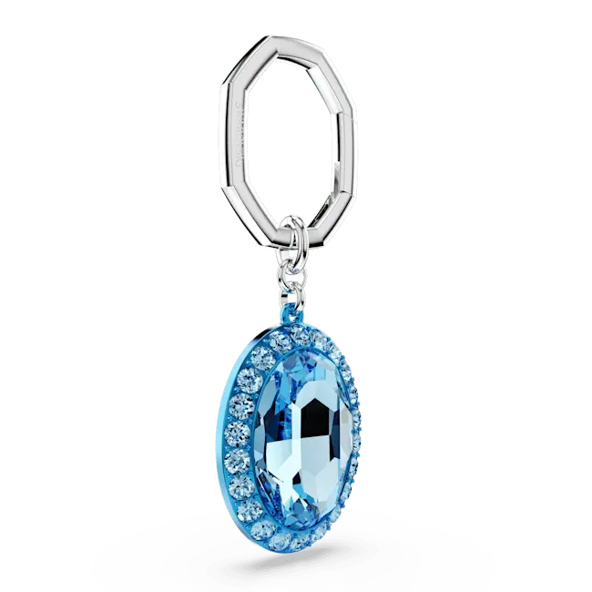 Swarovski Key Ring Oval Cut Blue