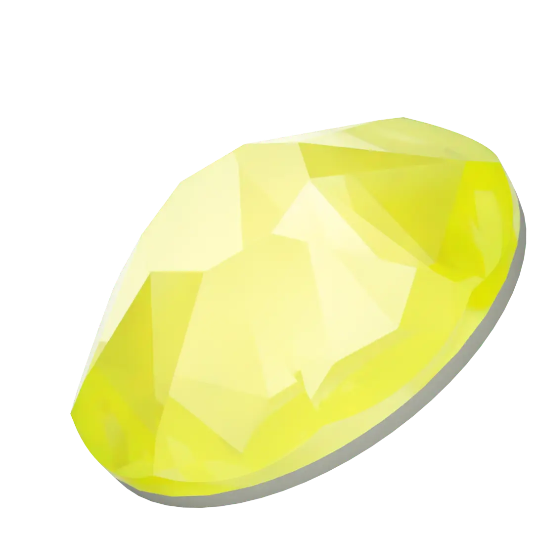 Swarovski Hotfix Flat Back Crystals (2000, 2038 & 2078) Crystal Electric Yellow Ignite