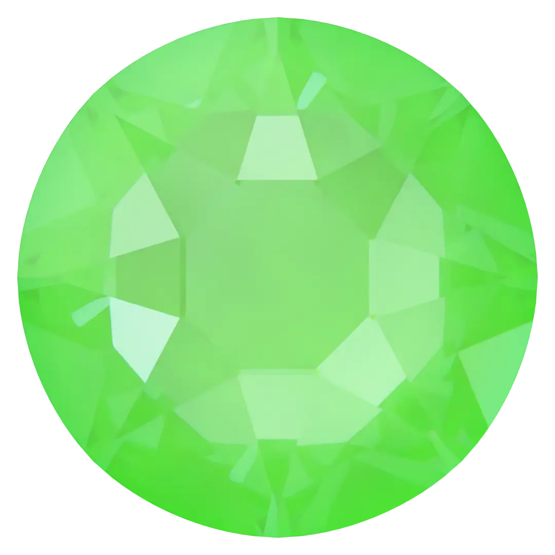 Swarovski Hotfix Flat Back Crystals (2000, 2038 & 2078) Crystal Electric Green Ignite