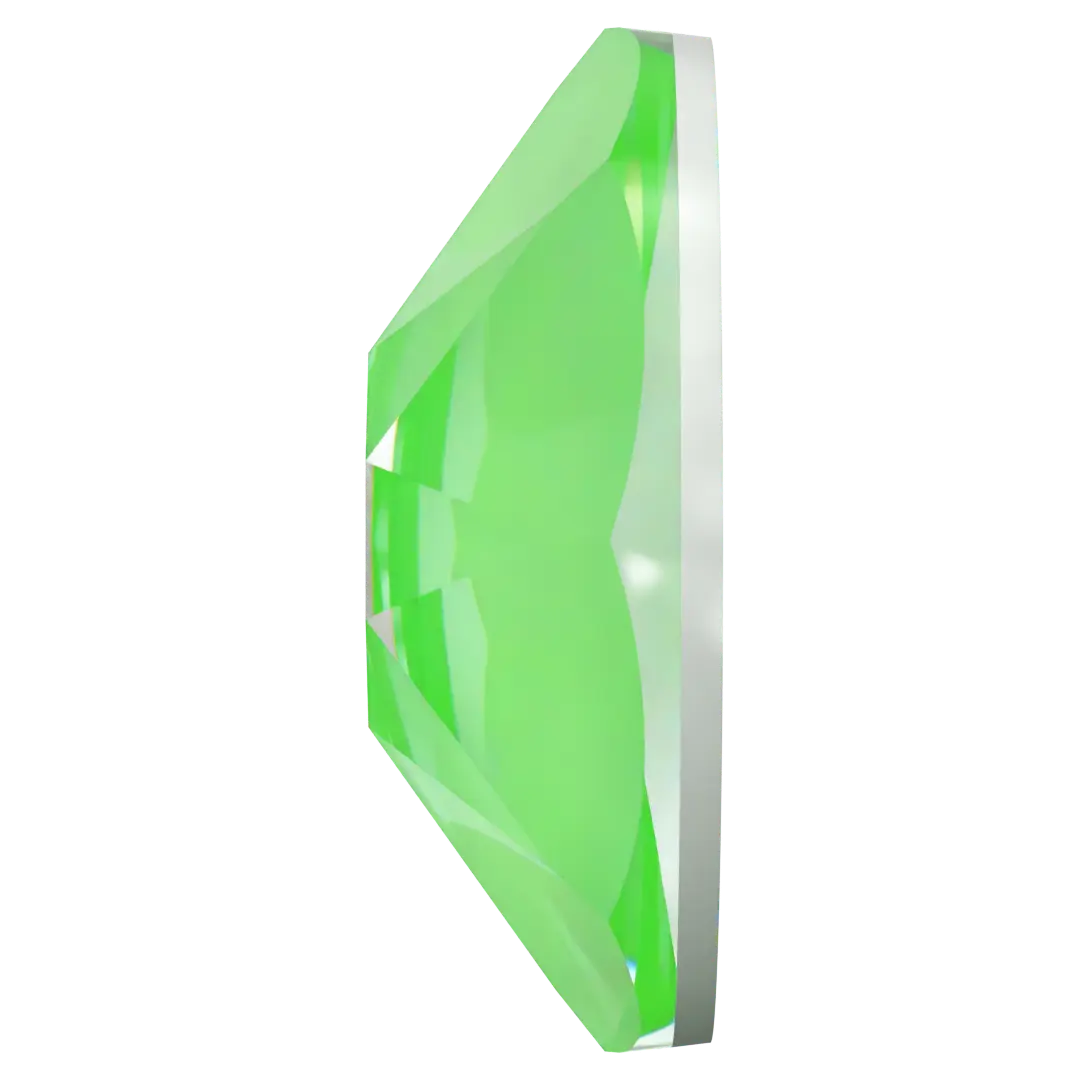 Swarovski Flat Back Crystals Non Hotfix (2000, 2058 & 2088) Crystal Electric Green Ignite UNFOILED