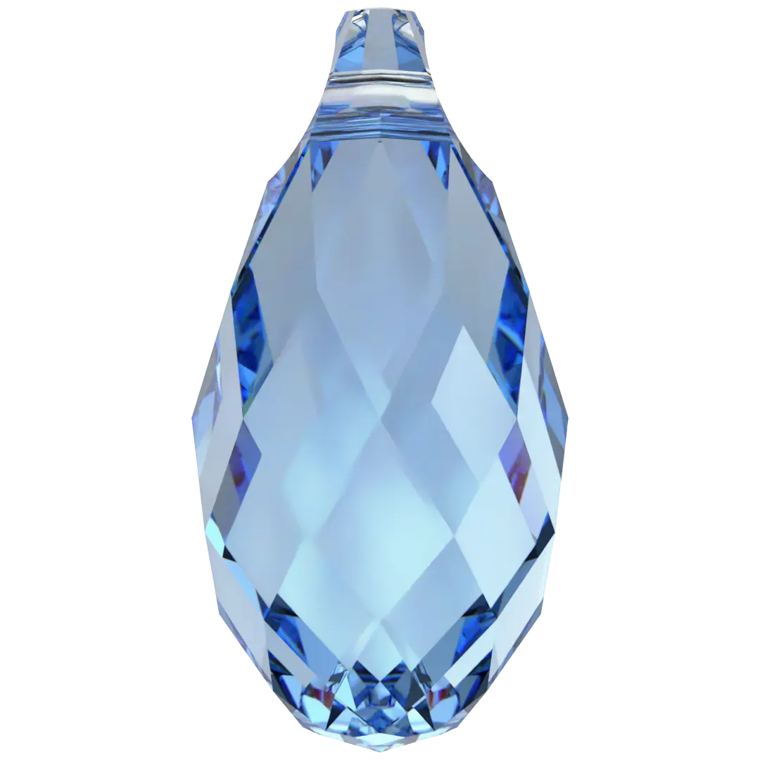 Swarovski Pendants Briolette (6010) Recreated Ice Blue