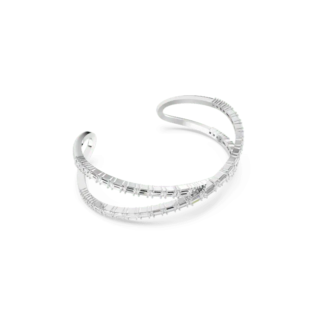 Swarovski Hyperbola Cuff Infinity White Rhodium Plated