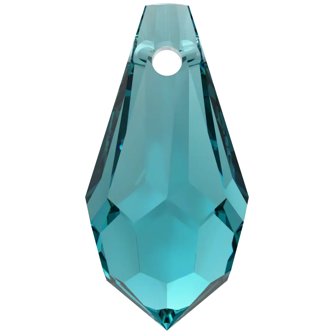 Swarovski Pendants Teardrop (6000) Blue Zircon