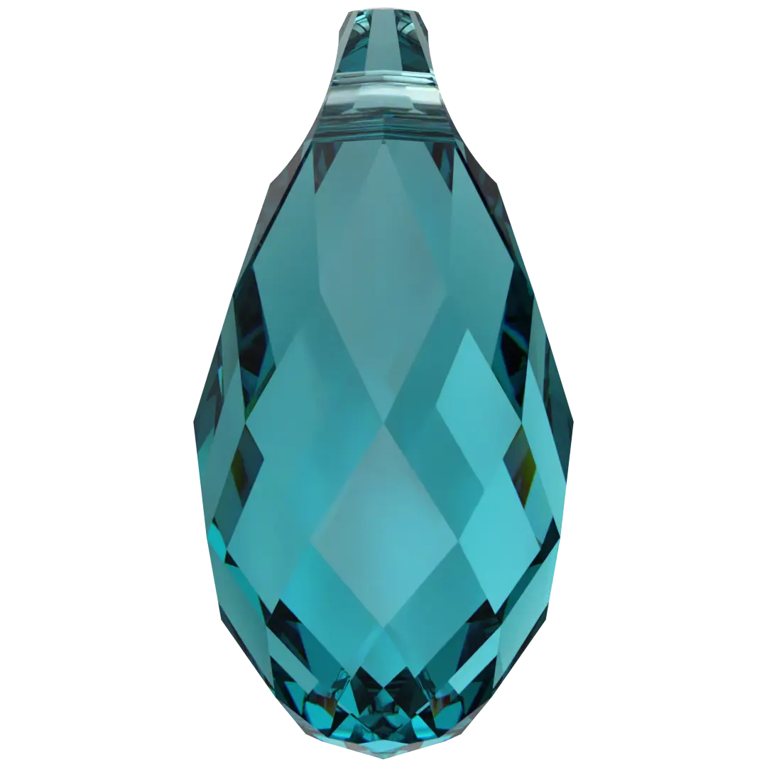 Swarovski Pendants Briolette (6010) Blue Zircon