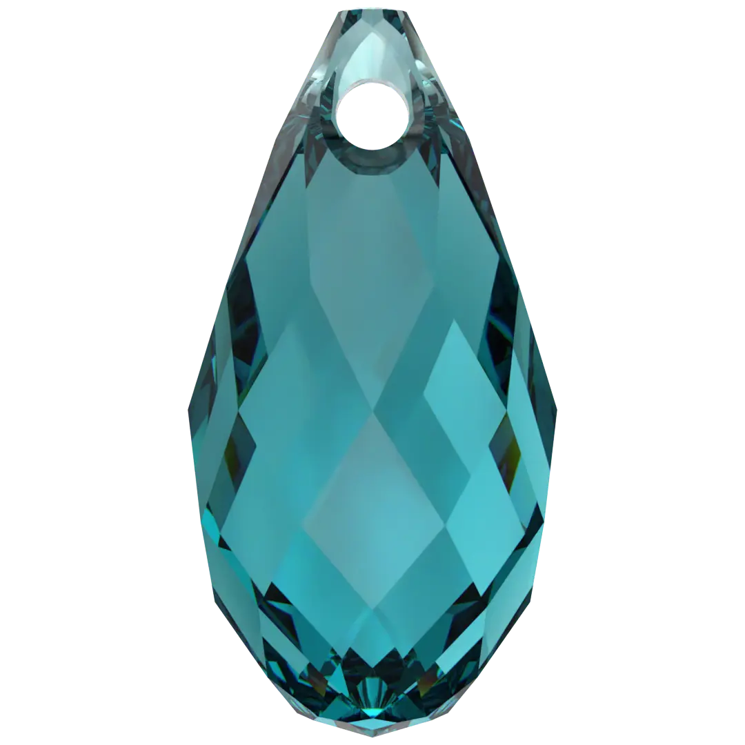 Swarovski Pendants Briolette (6010) Blue Zircon