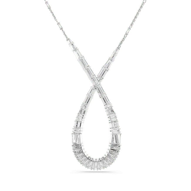 Swarovski Hyperbola Pendant Mixed Cuts Infinity White Rhodium Plated