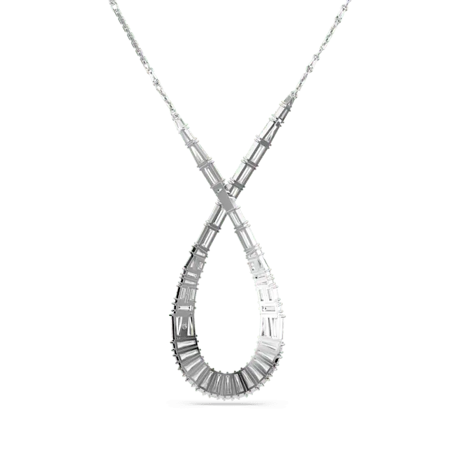 Swarovski Hyperbola Pendant Mixed Cuts Infinity White Rhodium Plated