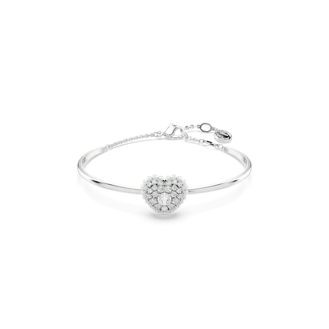 Swarovski Idyllia Bangle Heart White Rhodium Plated