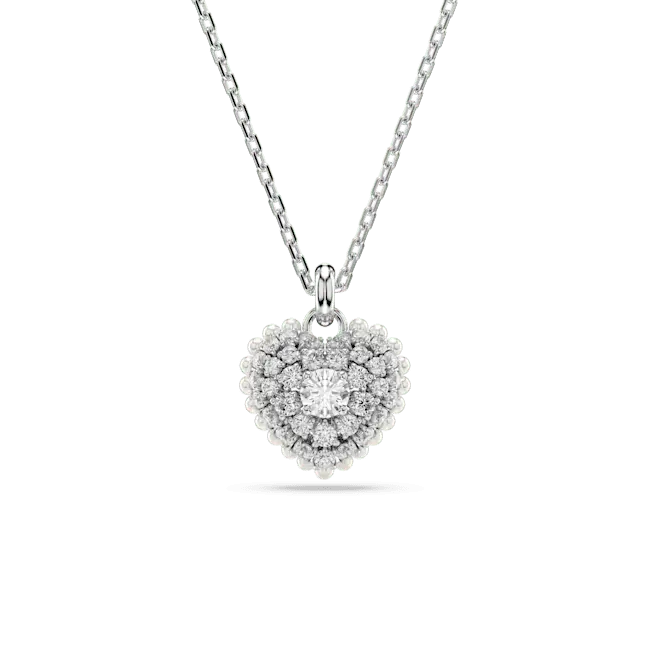 Swarovski Idyllia Pendant Heart White Rhodium Plated