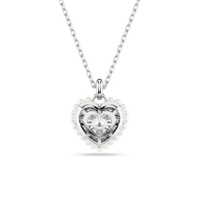 Swarovski Idyllia Pendant Heart White Rhodium Plated