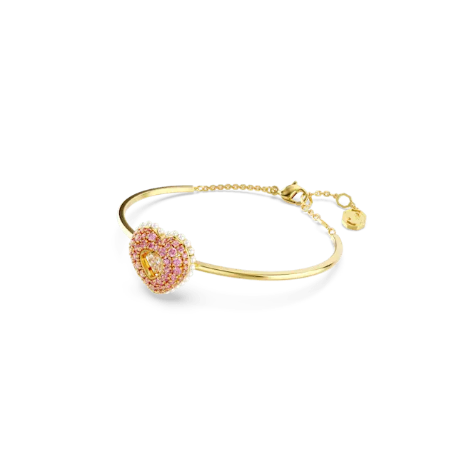 Swarovski Idyllia Bangle Heart Pink Gold-Tone Plated