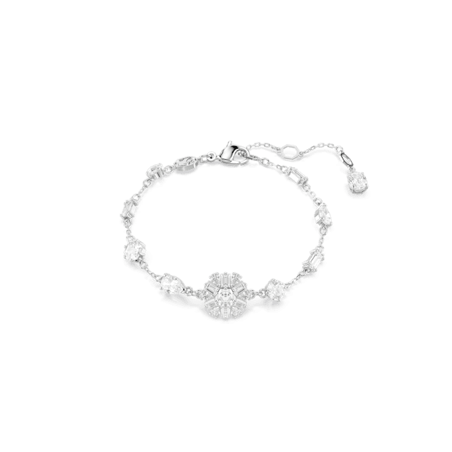 Swarovski Idyllia Bracelet Mixed Cuts Snowflake White Rhodium Plated