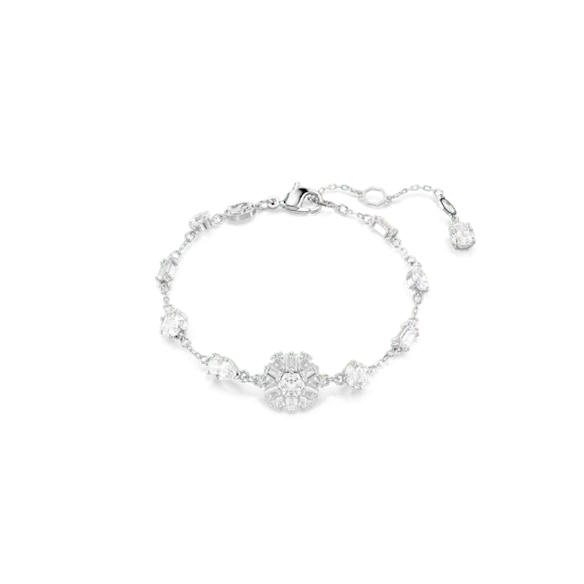 Swarovski Idyllia Bracelet Mixed Cuts Snowflake White Rhodium Plated