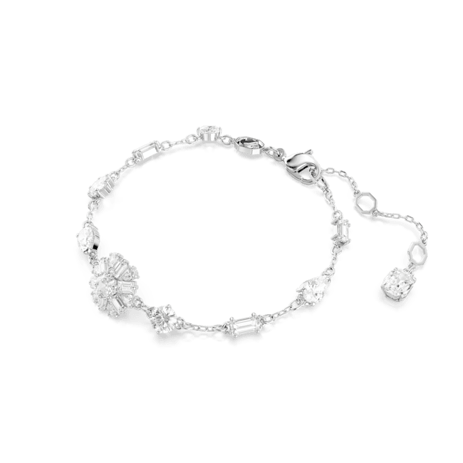 Swarovski Idyllia Bracelet Mixed Cuts Snowflake White Rhodium Plated