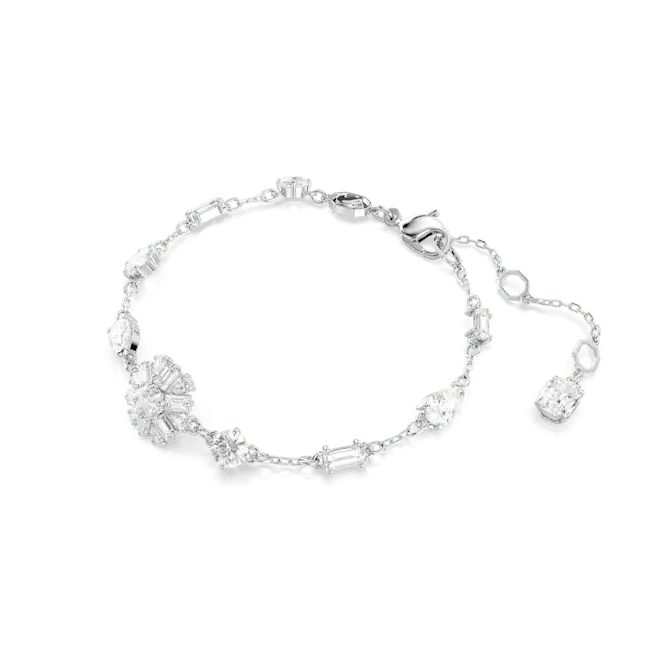 Swarovski Idyllia Bracelet Mixed Cuts Snowflake White Rhodium Plated