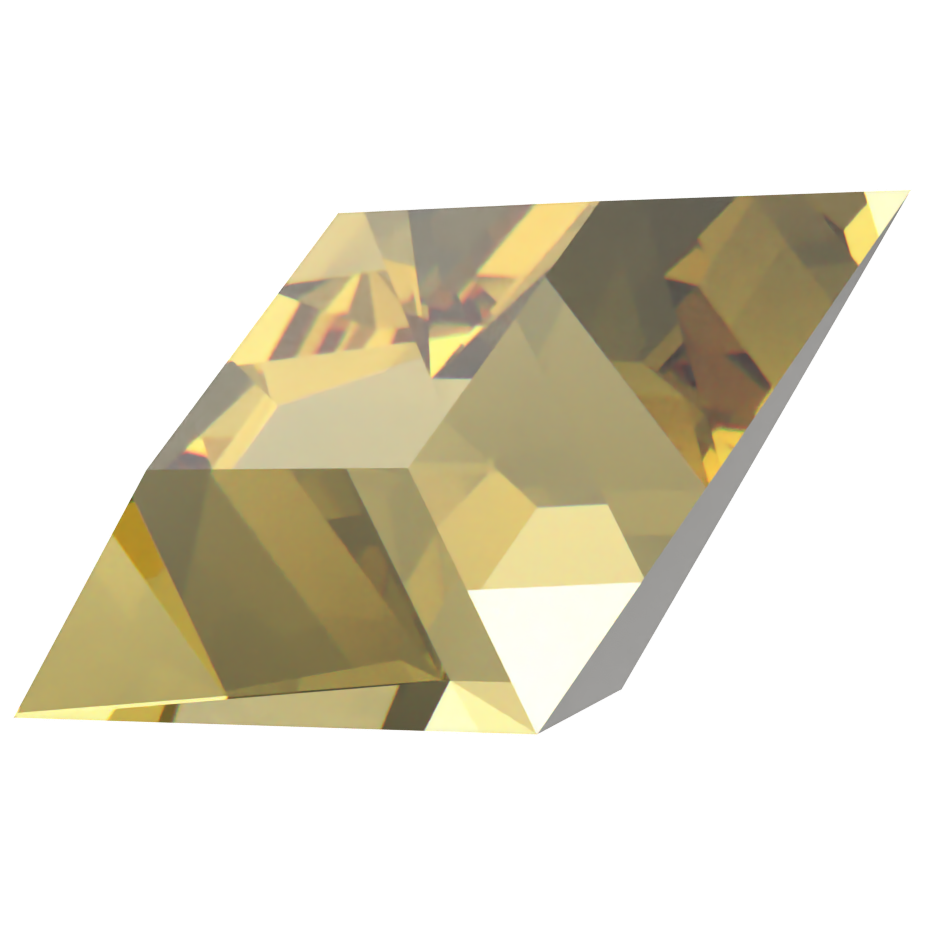 Swarovski Fancy Stones Xilion Square (4428) Recreated Dark Jonquil