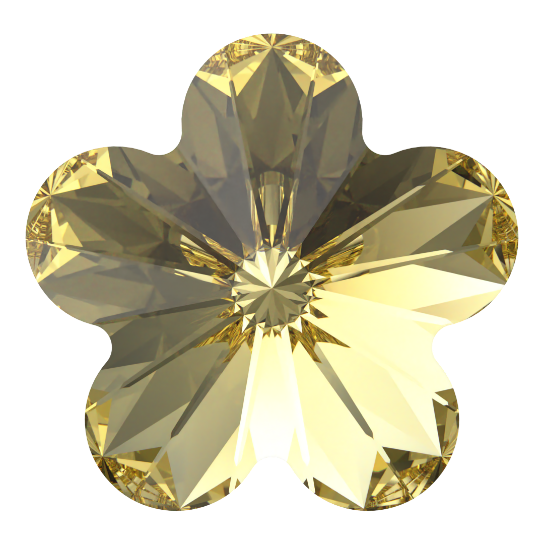 Swarovski Fancy Stones Flower (4744) Recreated Dark Jonquil