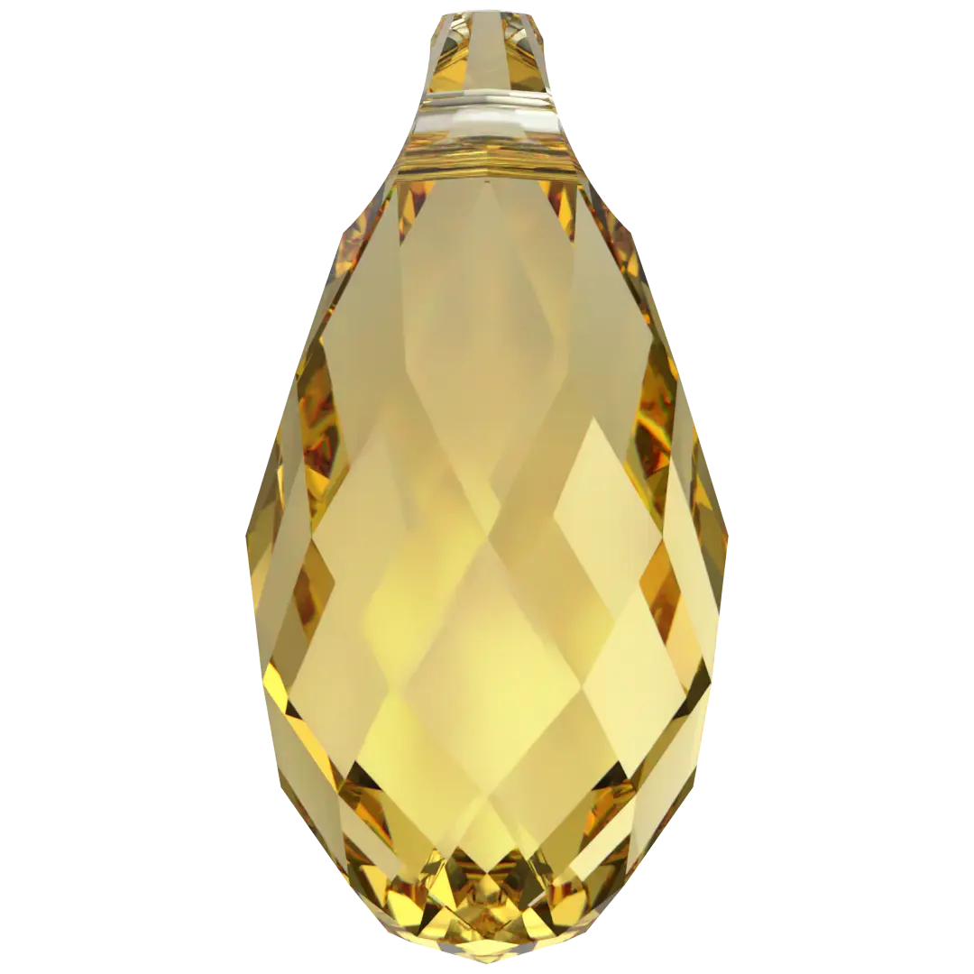 Swarovski Pendants Briolette (6010) Recreated Dark Jonquil