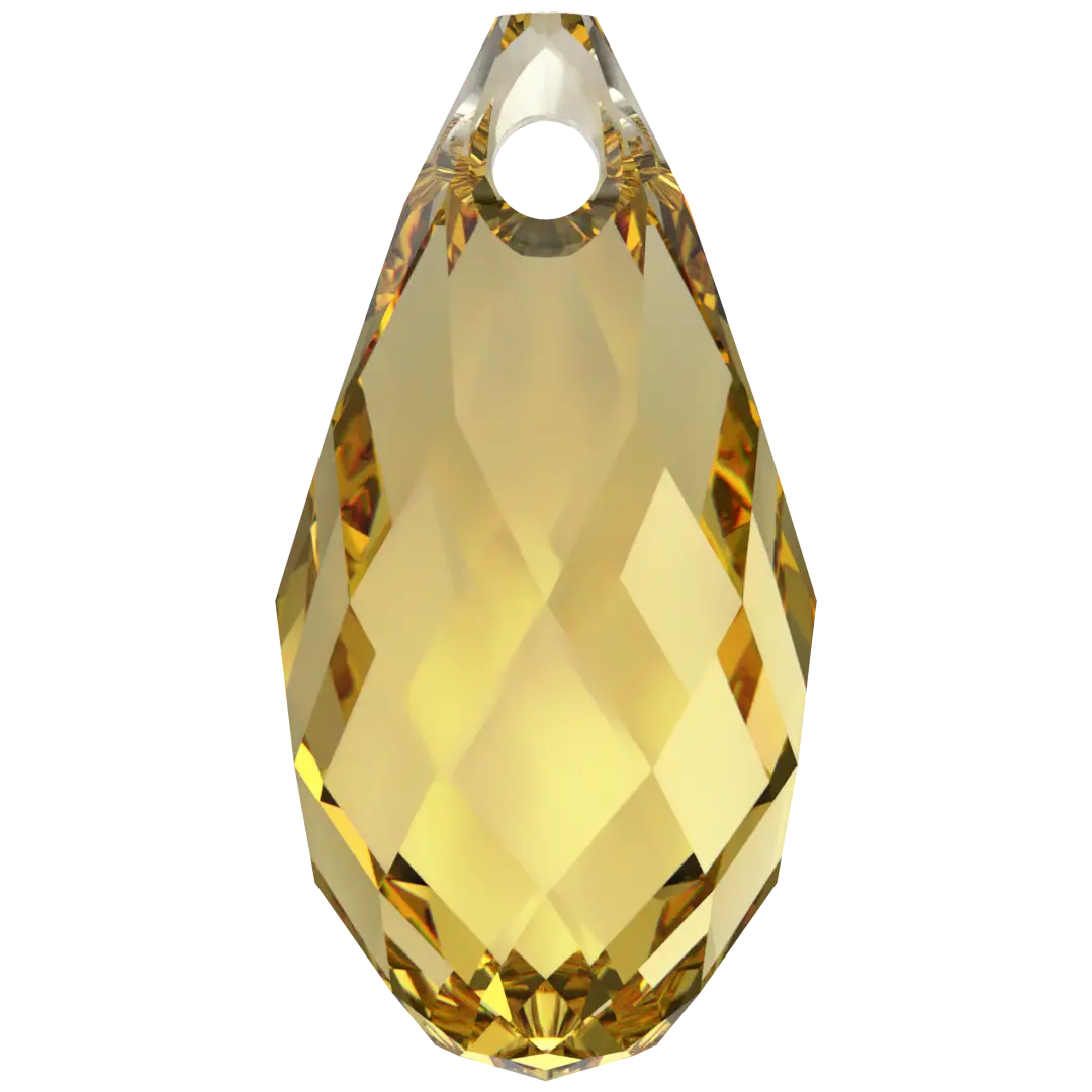 Swarovski Pendants Briolette (6010) Recreated Dark Jonquil