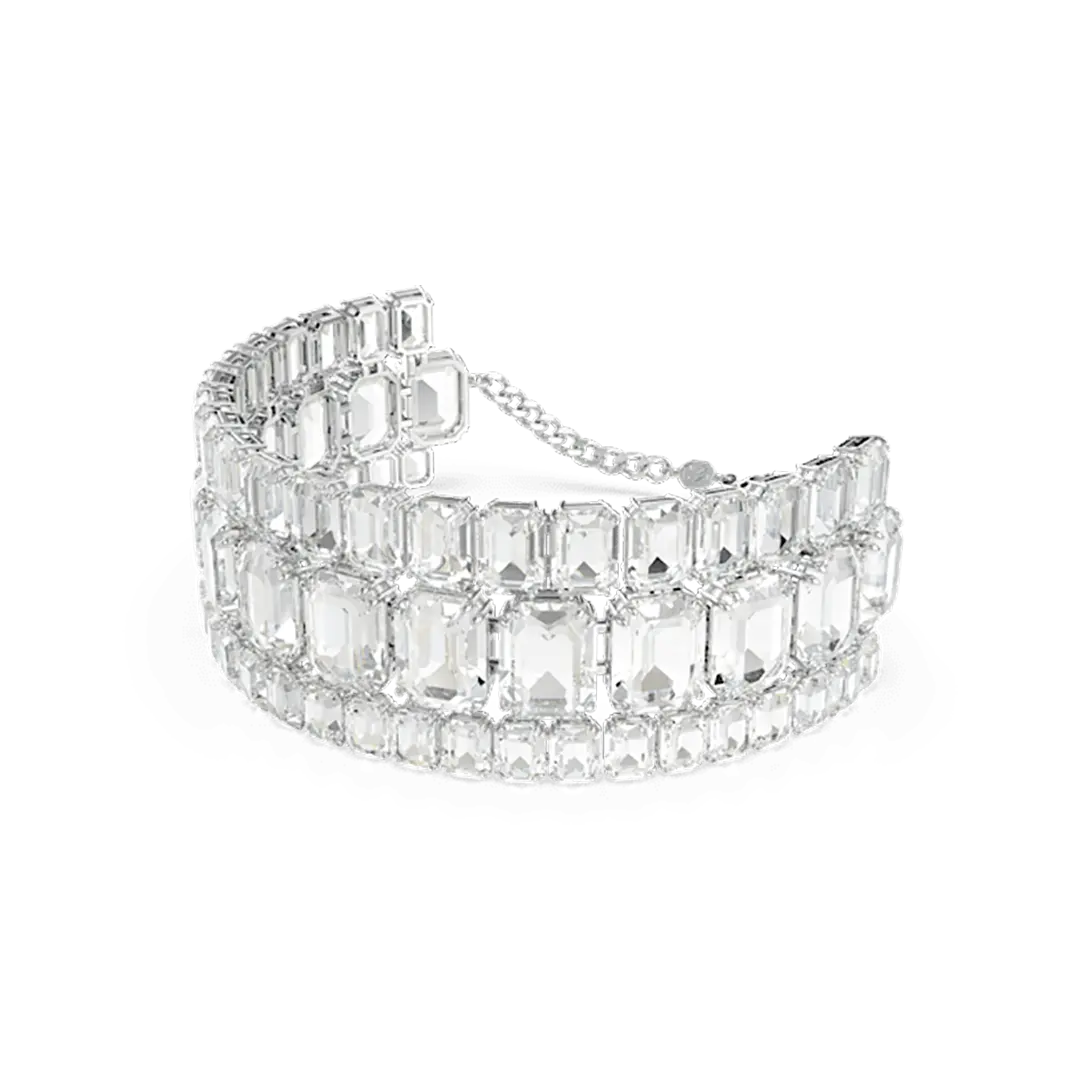 Swarovski Millenia Statement Choker Octagon Cut White Rhodium Plated