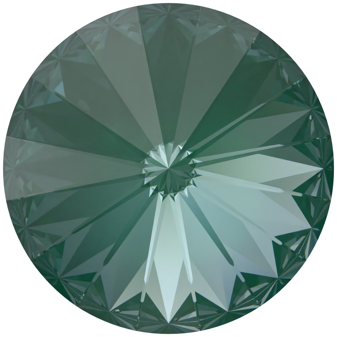 Serinity Chatons Round Stones Rivoli (1122) Crystal Pine Green Ignite UNFOILED