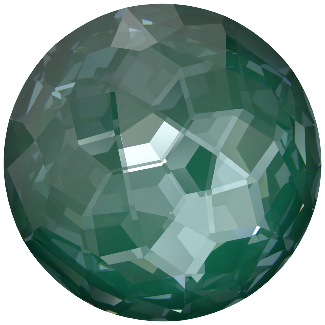 Serinity Chatons Round Stones Thin (1383) Crystal Pine Green Ignite UNFOILED