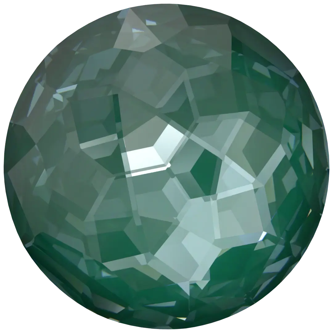 Serinity Chatons Round Stones Thin (1383) Crystal Pine Green Ignite UNFOILED