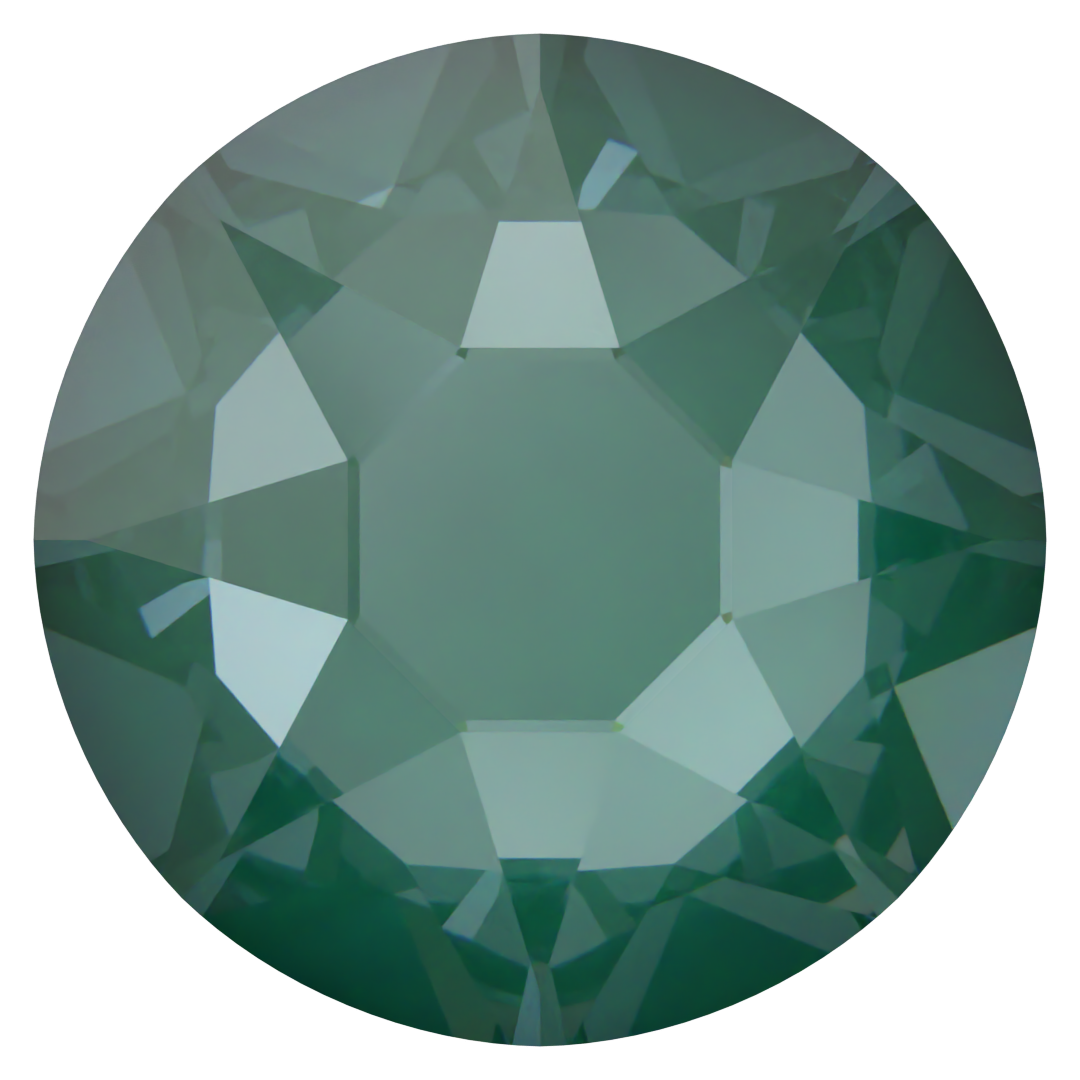 Serinity Hotfix Flat Back Crystals (2000, 2038 & 2078) Crystal Pine Green Ignite