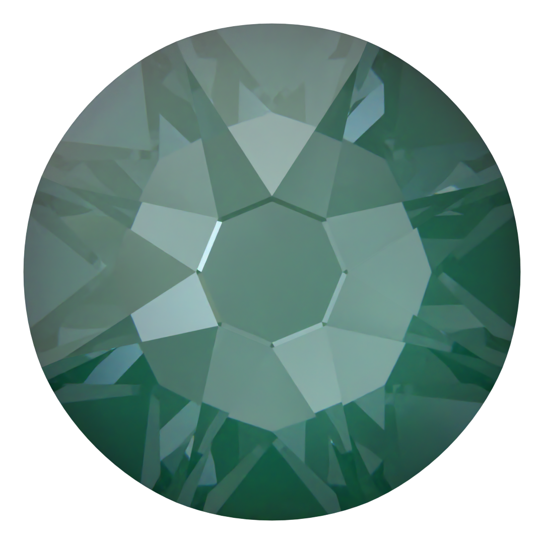 Serinity Flat Back Crystals Non Hotfix (2000, 2058 & 2088) Crystal Pine Green Ignite UNFOILED