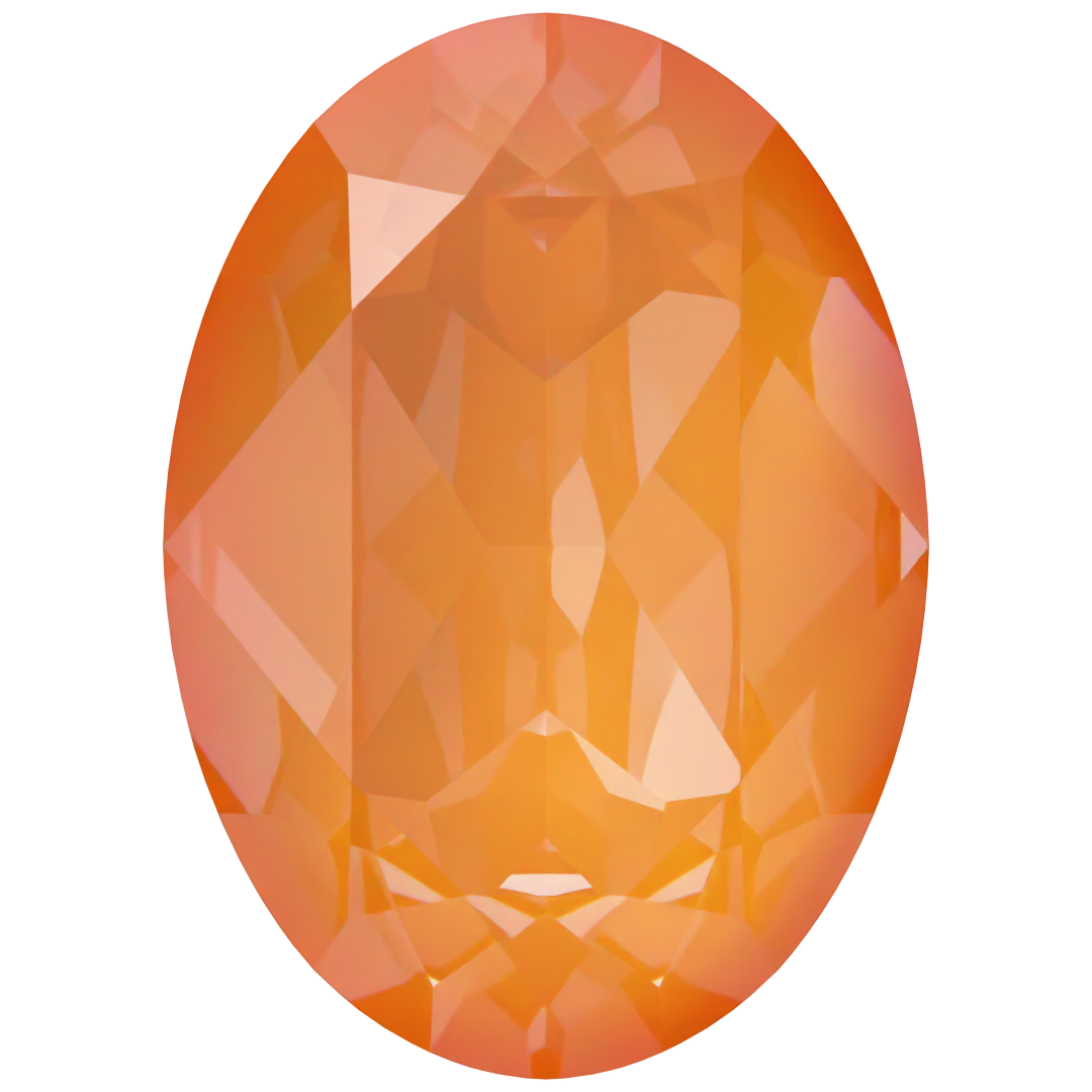 Swarovski Fancy Stones Oval (4120) Crystal Mango Ignite UNFOILED