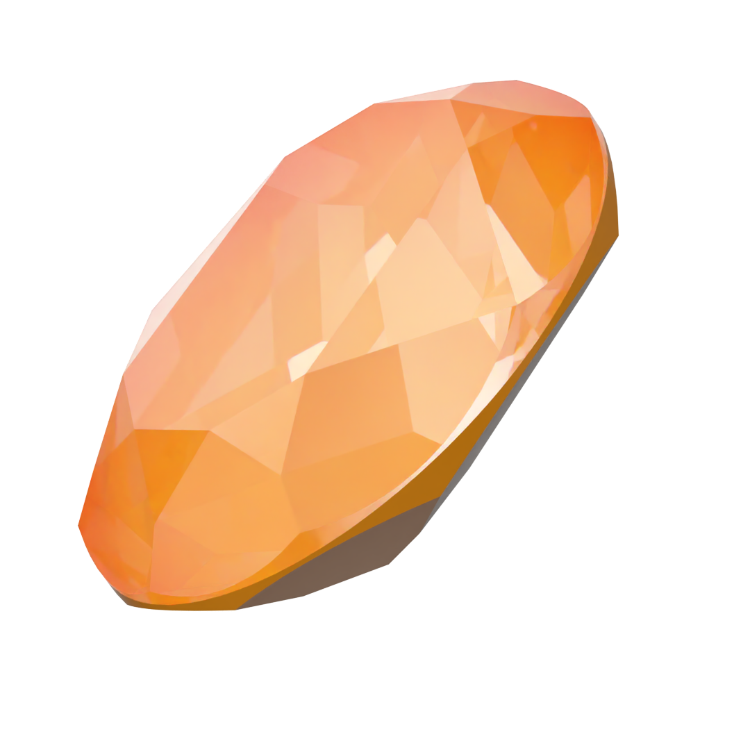 Swarovski Fancy Stones Oval (4120) Crystal Mango Ignite UNFOILED