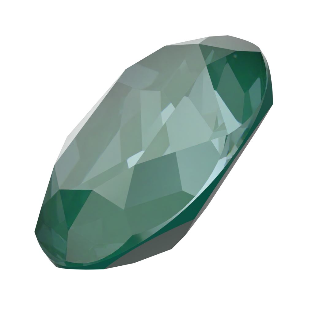 Swarovski Fancy Stones Oval (4120) Crystal Pine Green Ignite UNFOILED