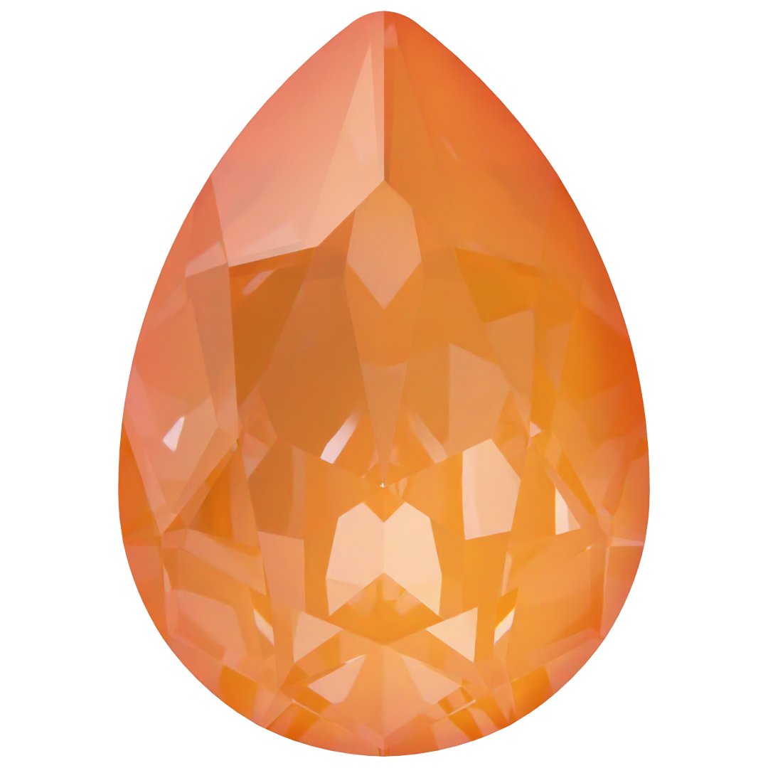 Swarovski Fancy Stones Pear (4320) Crystal Mango Ignite UNFOILED